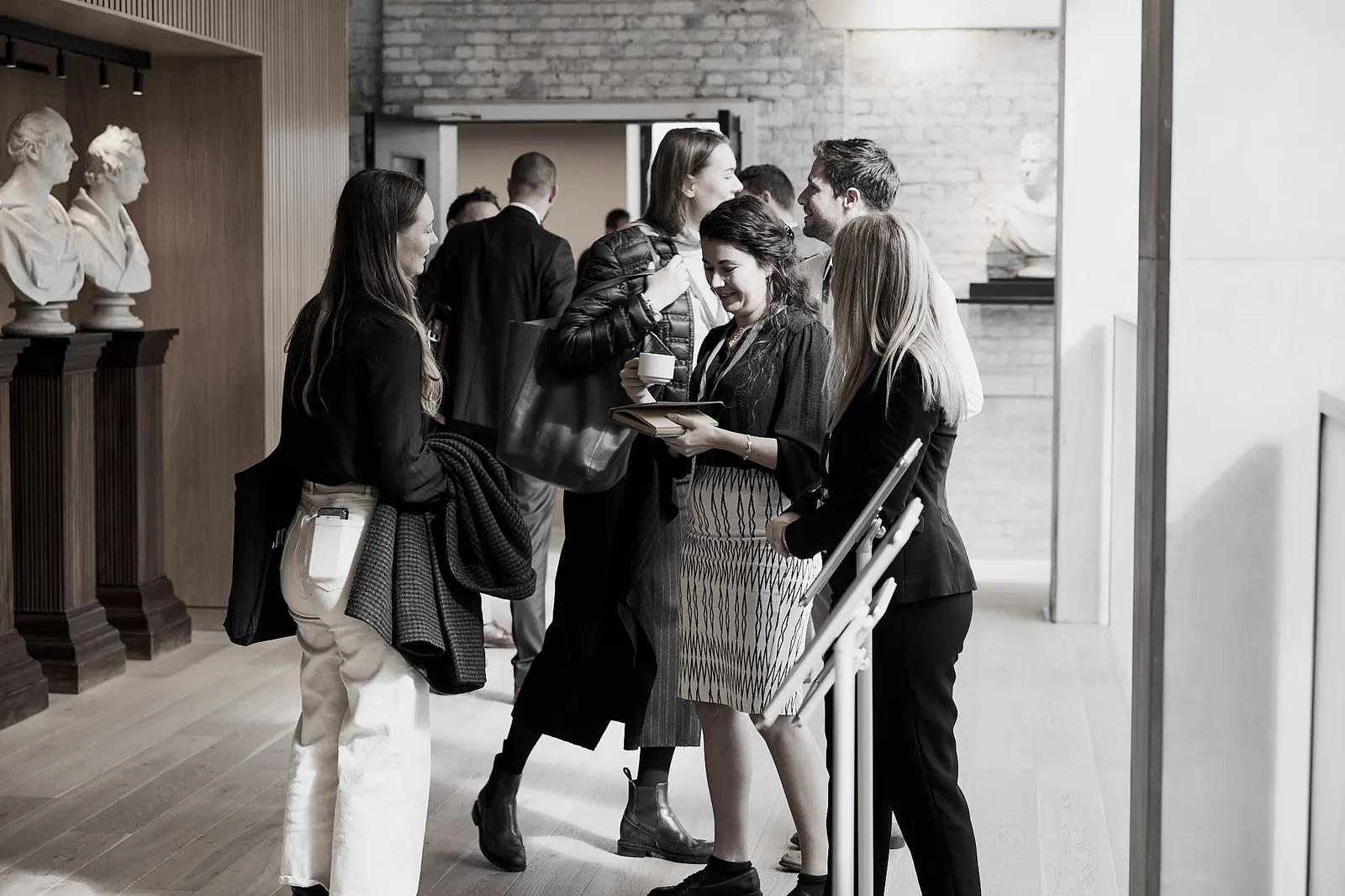 Delegates talking over coffee between sessions