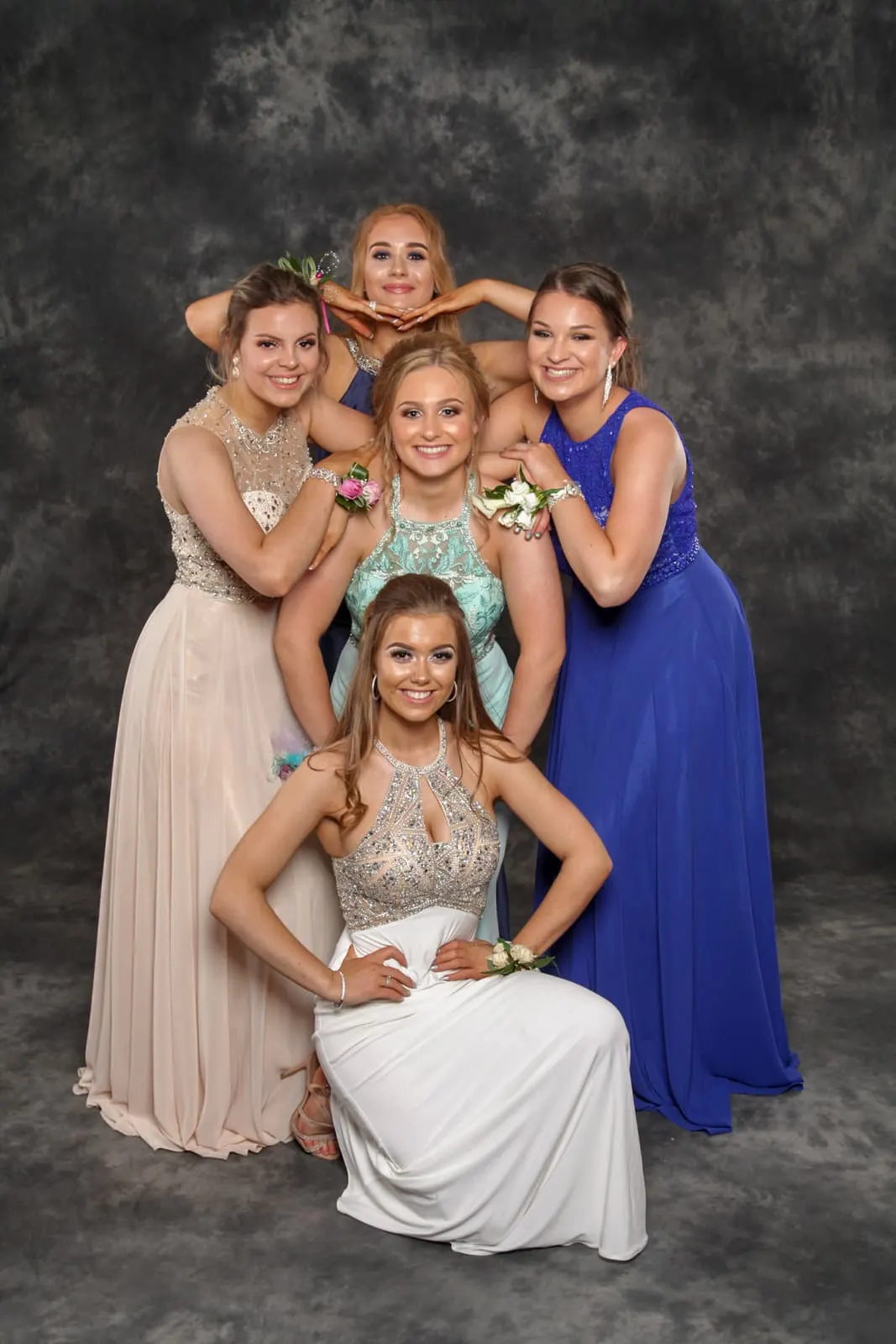 Prom guests photographed on the night in Cumbria